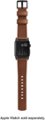 Alt View Zoom 11. Nomad - Modern Leather Watch Strap for Apple Watch ®  42mm and 44mm - Brown with black lugs.