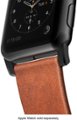 Left Zoom. Nomad - Modern Leather Watch Strap for Apple Watch ®  42mm and 44mm - Brown with black lugs.