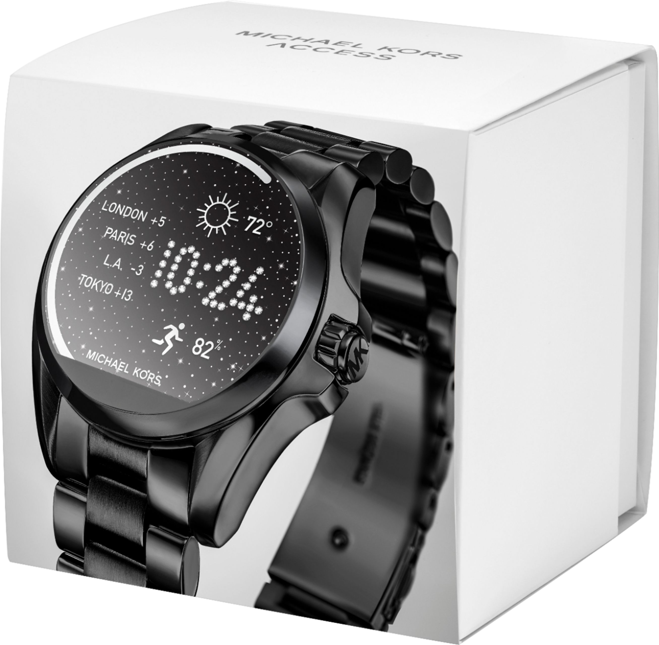 Best Buy: Michael Kors Access Bradshaw Smartwatch  Stainless Steel  Black MKT5005