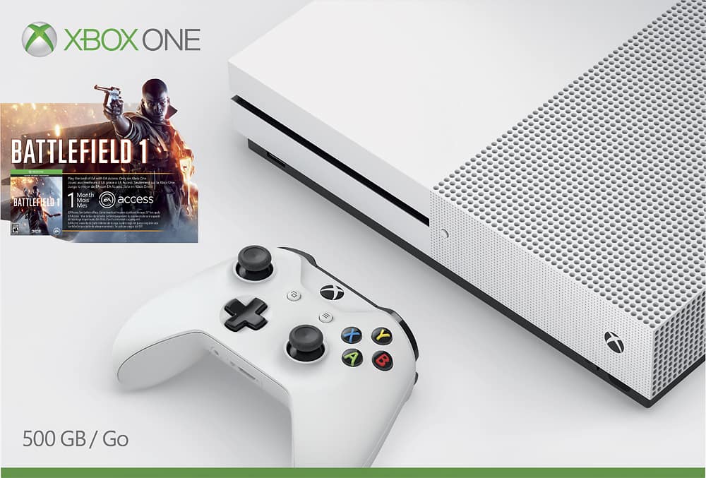 Xbox One S Battlefield 1 Special Edition Bundle, Storm Grey (500GB) 