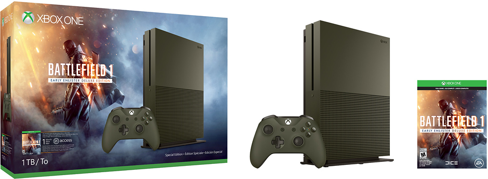 Microsoft Xbox One S Console Battlefield 1 1TB | GameStop