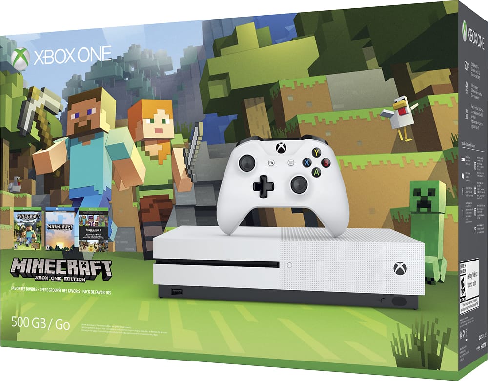 Console XBOX One S 1TB Bivolt Branco + Jogo Minecraft Favorites