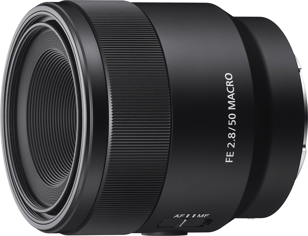Angle View: Sony - FE 50mm f/2.8 Macro Lens for E-mount Cameras - Black