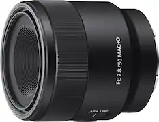 Front. Sony - FE 50mm f/2.8 Macro Lens for E-mount Cameras - Black.