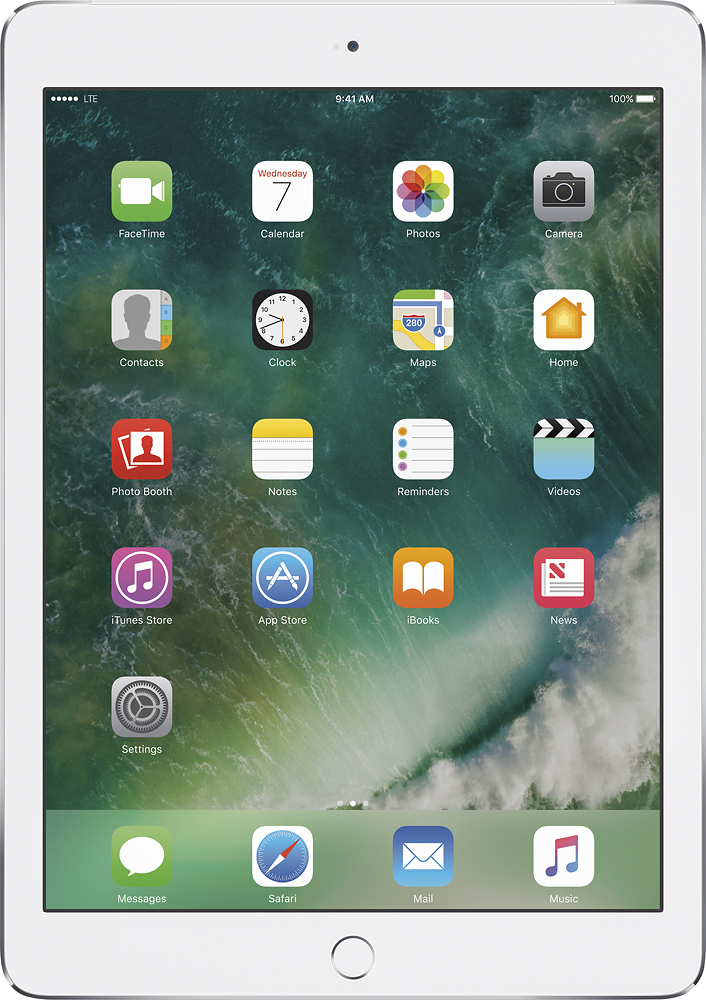 Apple iPad Air 2 with Wi-Fi + Cellular 128GB (AT&T) Silver - Best Buy