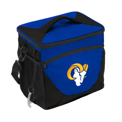 Front. Logo Brands - Los Angeles Rams 24-Can Cooler - Blue.