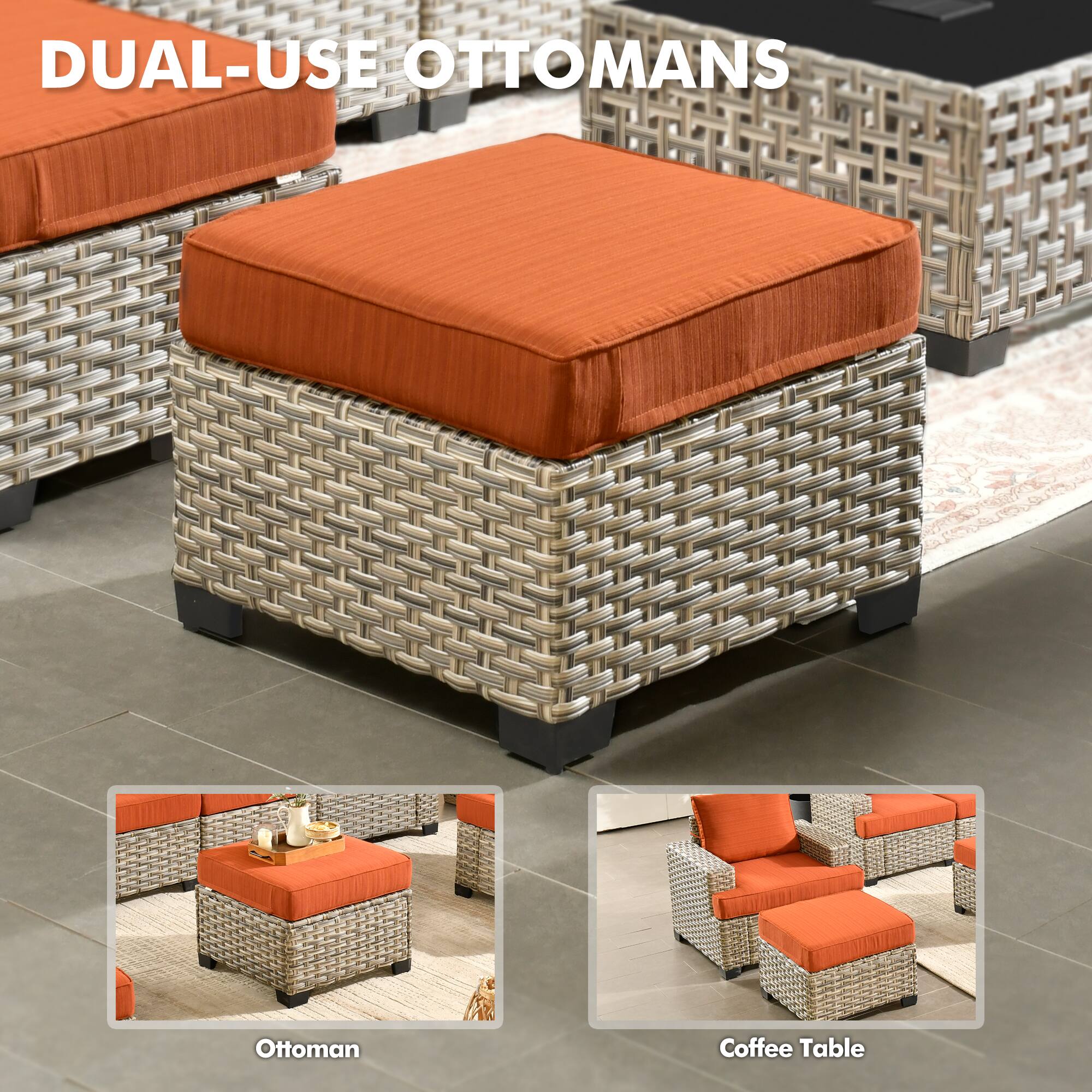 DUAL-USE OTTOMANS

Ottoman

Coffee Table