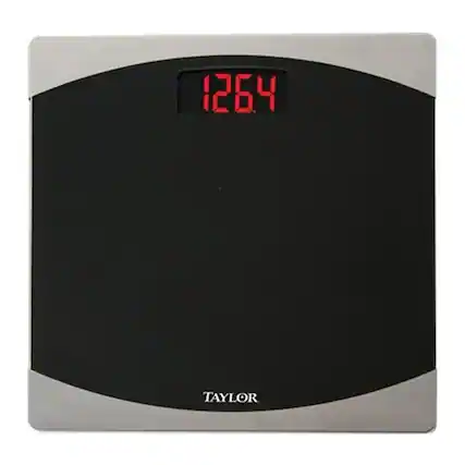Angle. Taylor - Digital Bathroom Scale - Black.
