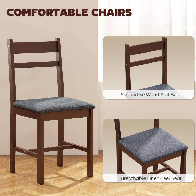 COMFORTABLE CHAIRS

Supportive Wood Slat Back

Breathable Linen-Feel Seat