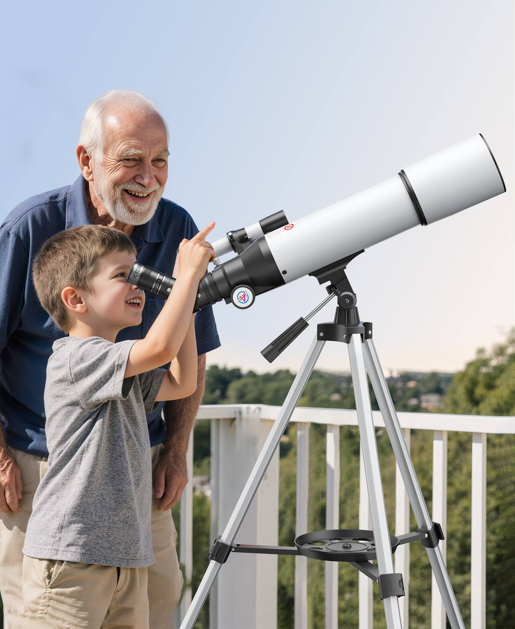 Angle. Sugift - 80mm Aperture 500mm Portable Astronomical Refracting Telescope with 20-150X Magnification.