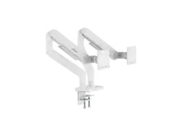 MSI - MPG MT201DW - Dual Monitor Stand, 17-45", VESA, Spring Assisted, 44 lbs, Clamp/Grommet, Black - Matte White