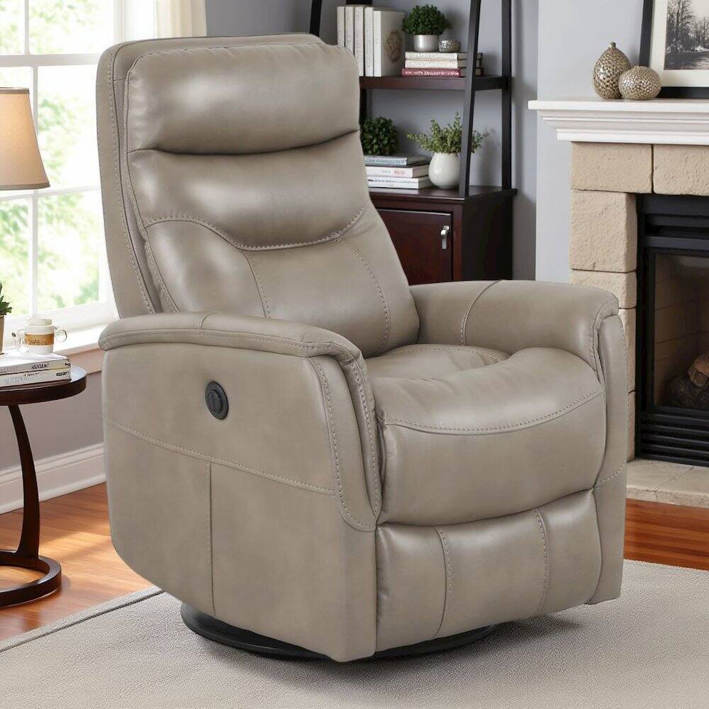 Back. Starlight Canyon Home - Linen Recliner Nursery Glider – Boucle Chair with Power Lift Feature - Tan.