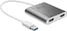 j5create - USB 3.0 to Dual HDMI Multi-Monitor Adapter - Silver