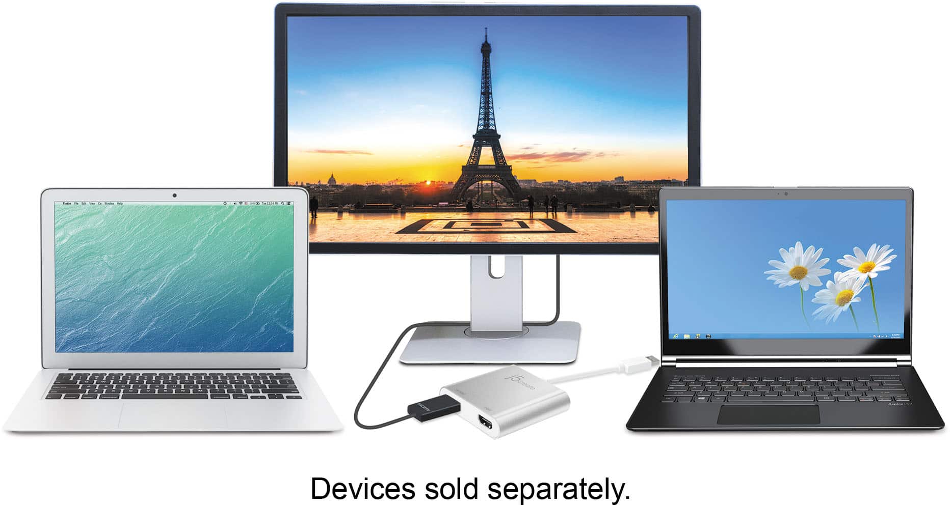 Alt View 14. j5create - USB 3.0 to Dual HDMI Multi-Monitor Adapter - Silver.