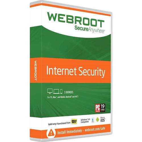 Webroot - SecureAnywhere Internet Security (3-Device) (1-Year Subscription)-Front_Standard