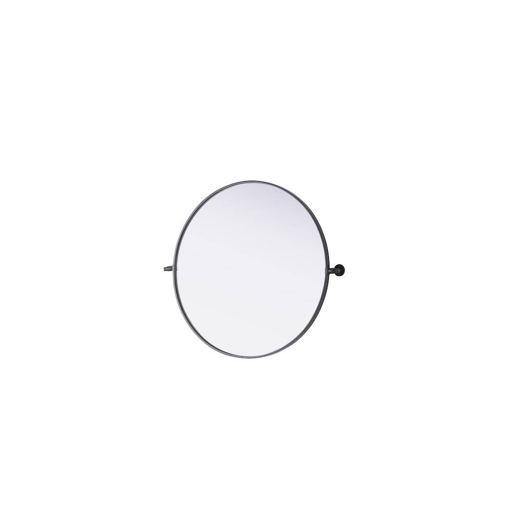 Alt View 1. Elegant Kitchen and Bath - Amoura 30X30 Pivot Mirror In Black - Black.