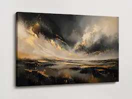 FC Design - Large Canvas 24x36" Abstract Storm Art Painting Modern Dramatic Wall Décor - MultiColor