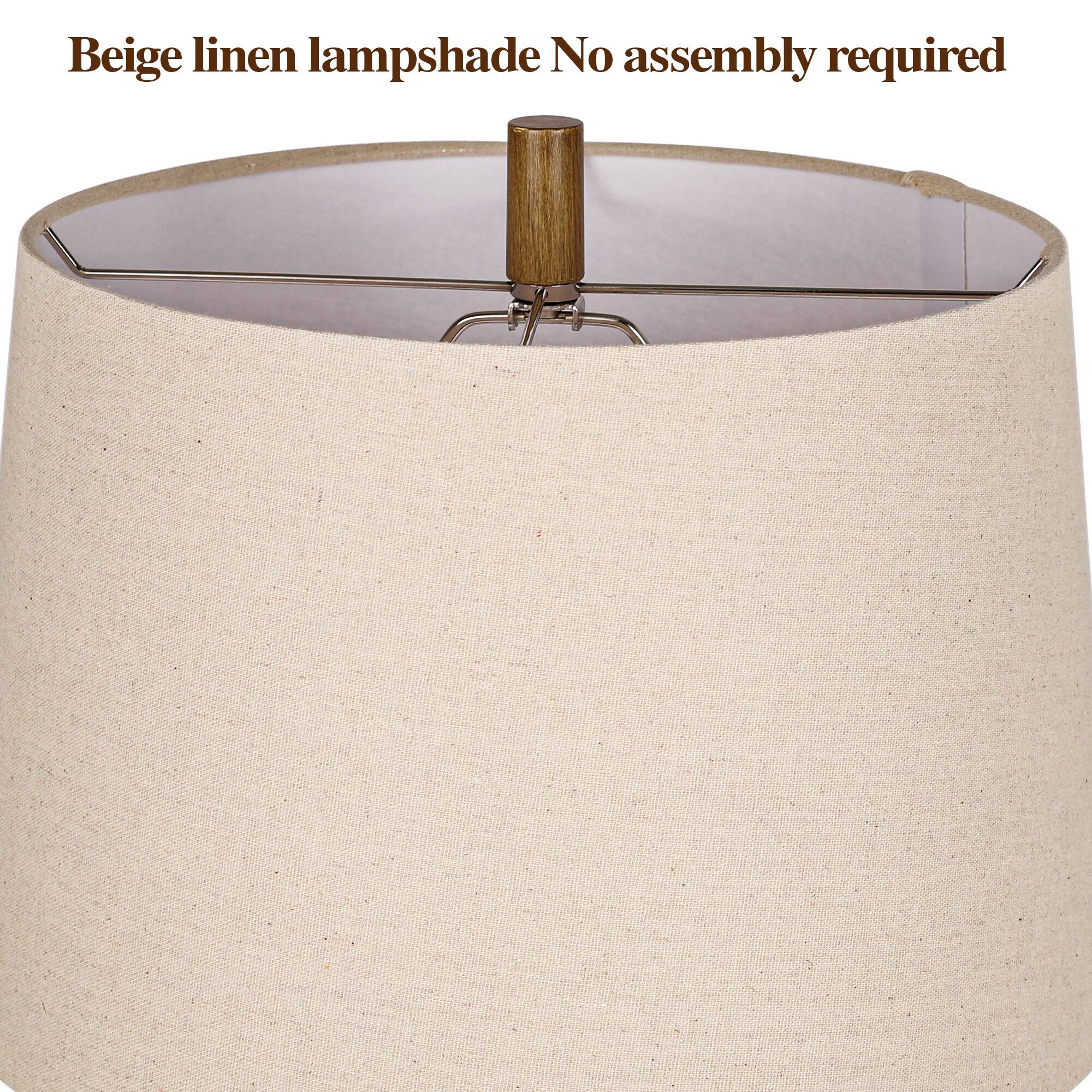 Beige linen lampshade  
No assembly required