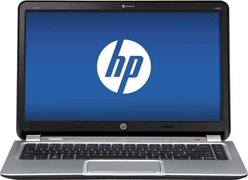 Front Standard. HP - ENVY Ultrabook 14" Laptop - 4GB Memory - 500GB Hard Drive - Midnight Black/Natural Silver.
