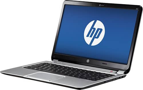 Left Standard. HP - ENVY Ultrabook 14" Laptop - 4GB Memory - 500GB Hard Drive - Midnight Black/Natural Silver.