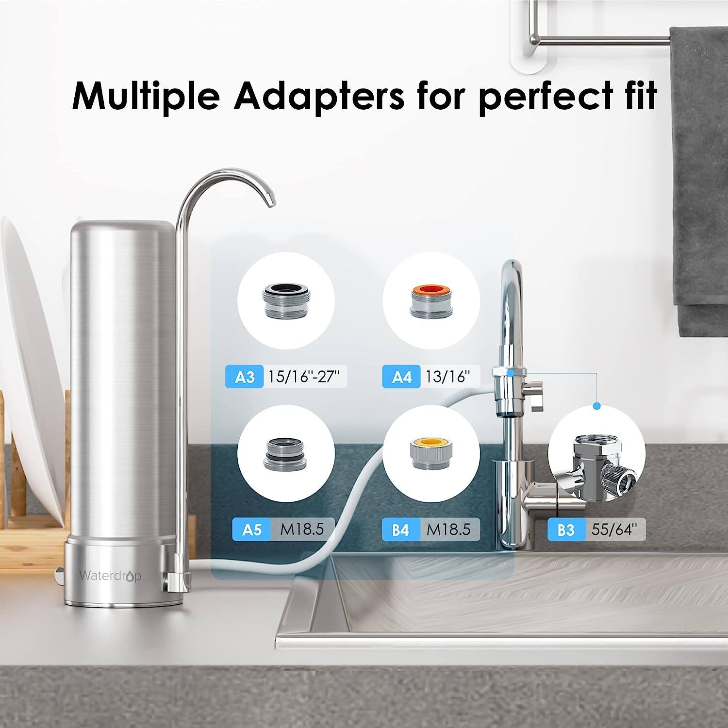 Multiple Adapters for perfect fit

A3 15/16"-27"
A4 13/16"
A5 M18.5
B4 M18.5
B3 55/64"