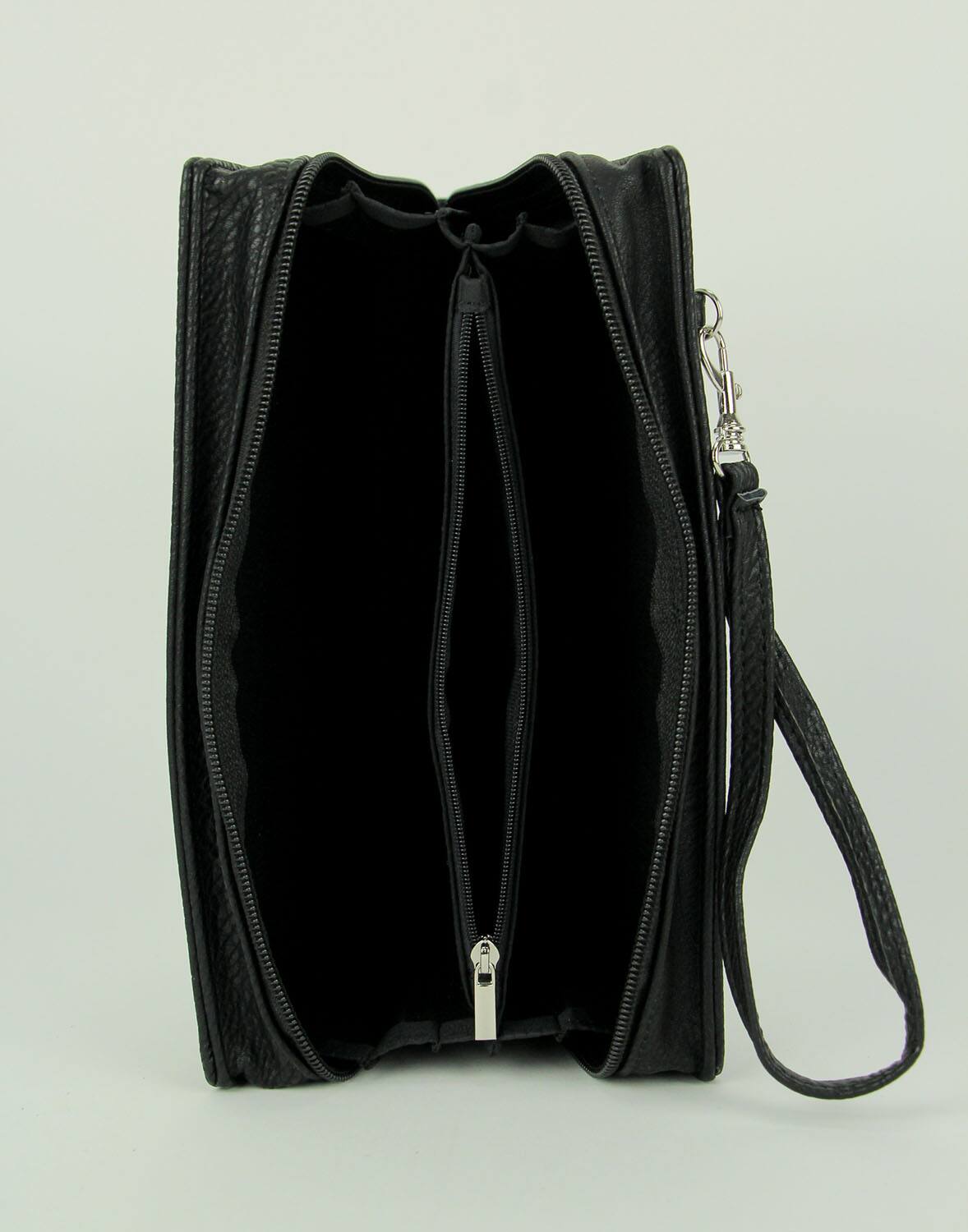 Alt View 3. Things2Die4 - Black and White Glow in the Dark Book of Spells Crossbody Purse - Black.