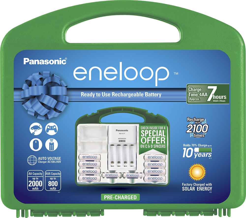 Panasonic CC17 Charger with 8 Eneloop Pro Batteries