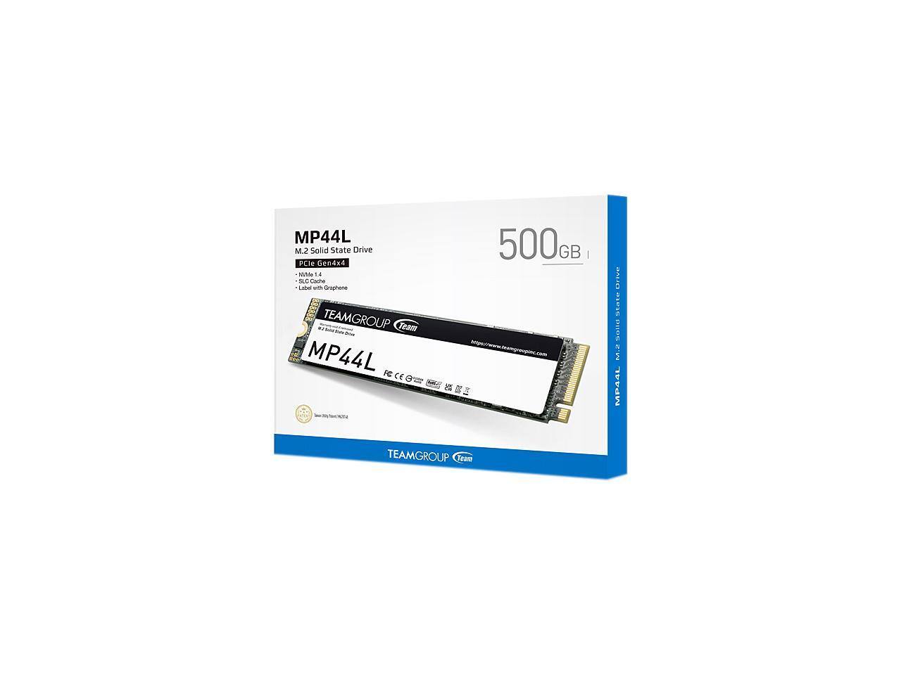 MP44L M.2 Solid State Drive  
PCIe Gen4x4  
MLC 1T  
SLC Cache  
Label with Graphene  

500GB  

TEAMGROUP Team  

MP44L M.2 Solid State Drive