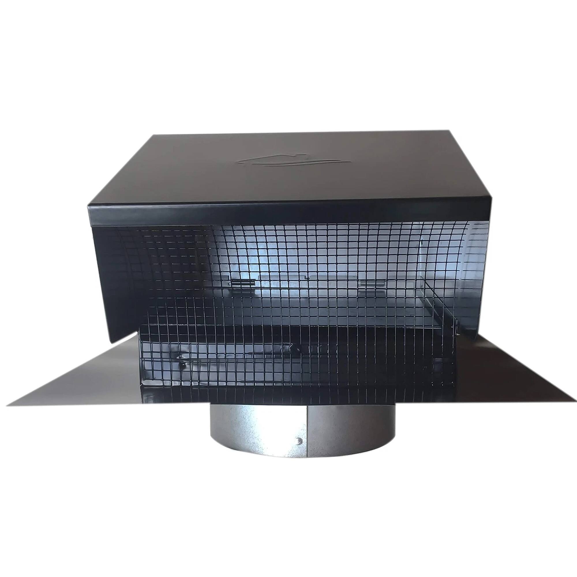 Alt View 6. Builder's Best - Builder's Best Galvanized Steel Roof Vent Cap with 6" Collar & Removable Screen.