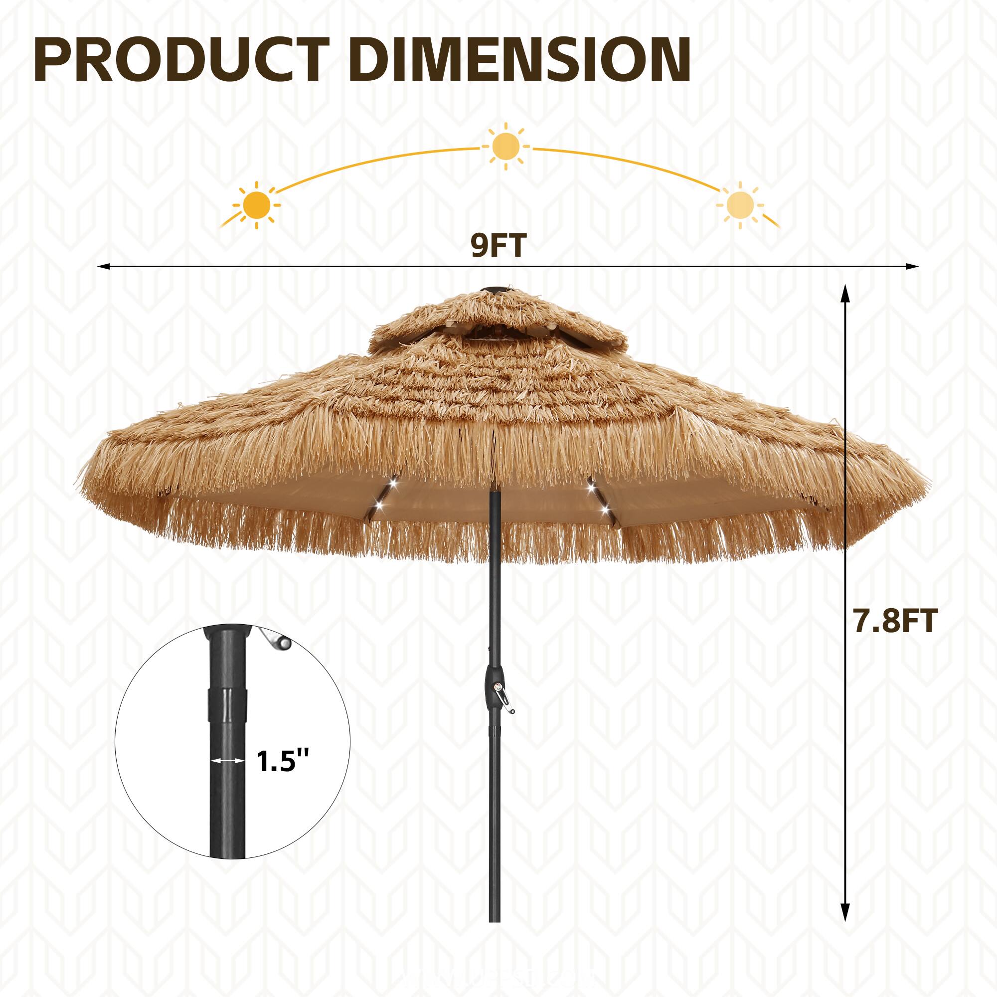 PRODUCT DIMENSION  
9FT 7.8FT 1.5"