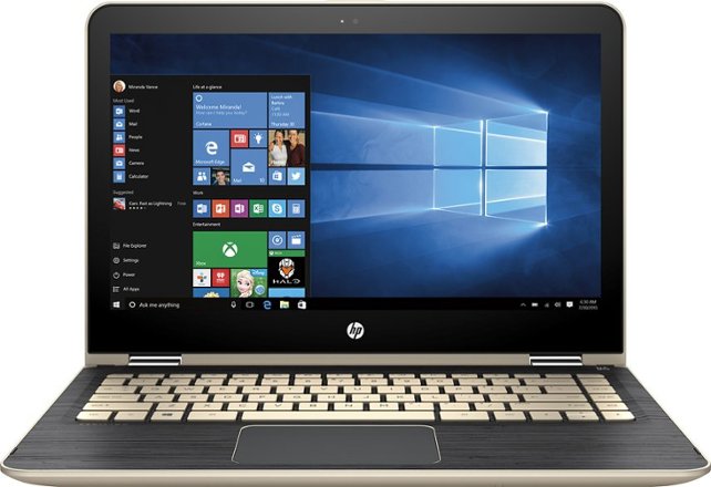 HP - Pavilion x360 2-in-1 13.3" Touch-Screen Laptop - Intel Core i5 - 8GB Memory - 128GB Solid State Drive - Gold - Front Zoom