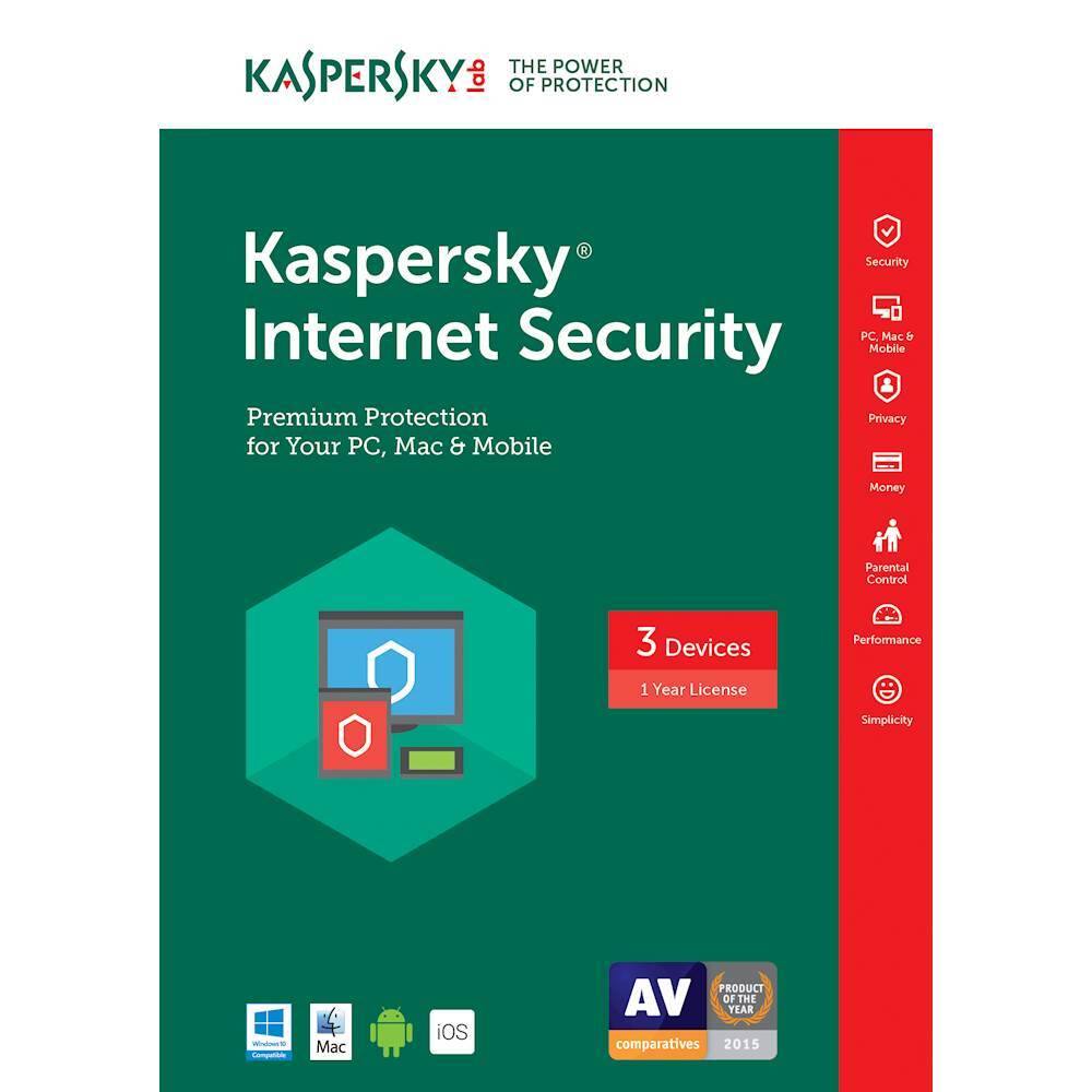Front. Kaspersky Lab - Kaspersky Internet Security (3-Devices) (1-Year Subscription).