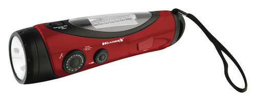 Best Buy: WeatherX AM/FM/NOAA Weather Band Flashlight Radio Red WF382R