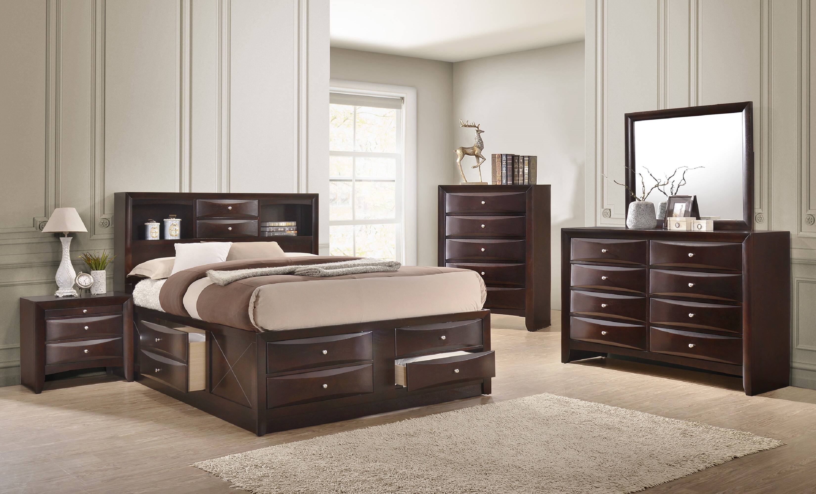 Alt View 2. TinyHomie - 1Pc Contemporary 5 Drawer Chest Brown Finish Solid Wood Wooden Bedroom Furniture - Brown.