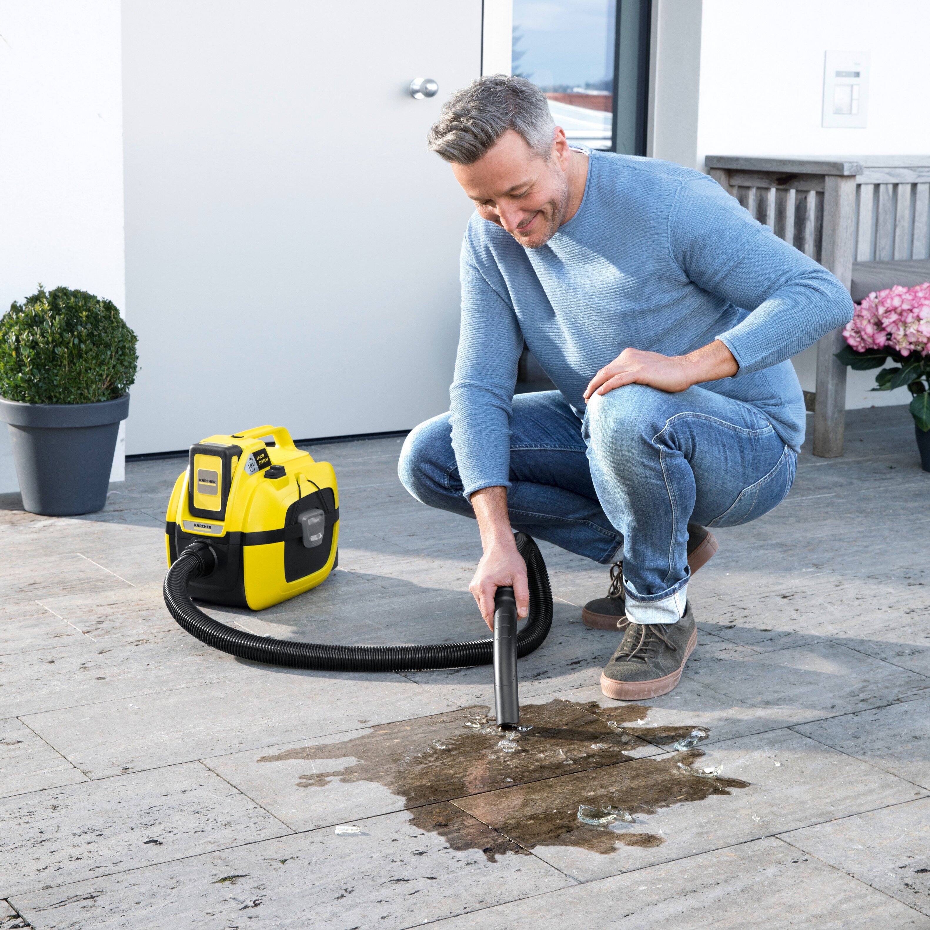 Alt View 1. Karcher - WD 1 Compact Cordless Wet Dry Vacuum with Blower, 1.8 Gal - Tool Only.