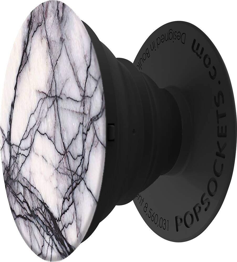 Alt View 11. PopSockets - Finger Grip/Kickstand for Mobile Phones - White Marble.