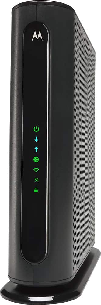 Angle. Motorola - Dual-Band AC1900 Router with 16 x 4 DOCSIS 3.0 Cable Modem - Black.