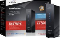 Front Zoom. ARRIS - SURFboard Dual-Band Wireless-AC Router with DOCSIS 3.0 Cable Modem - Black.