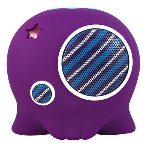 Front Standard. Boombotix - Boombot2 Bluetooth Speaker for Apple® iPod® and Most MP3 Players - Purplex Purple.