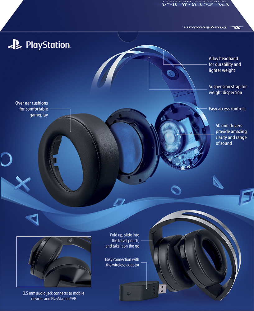 mercenario Bronceado felicidad Best Buy: Sony Platinum Wireless 7.1 Virtual Surround Sound Gaming Headset  for PlayStation 4 Black 3001566