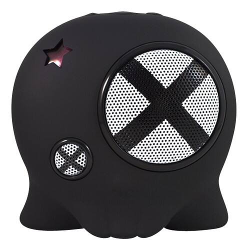 Front Standard. Boombotix - Boombot1 Speaker for Apple® iPod® and Most MP3 Players - Dr. X Black.