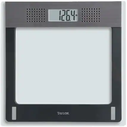 Angle. Taylor - Digital Talking Bathroom Scale - Black.