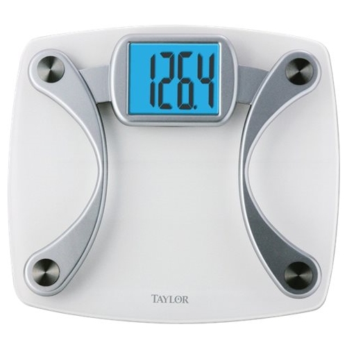 Angle View: Taylor - Digital Bathroom Scale - Clear