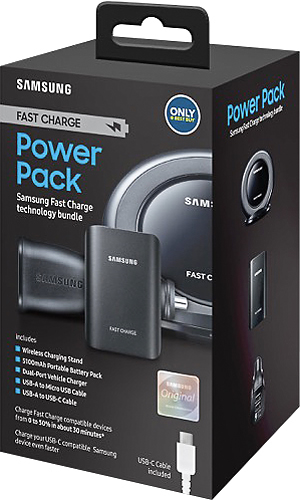 Vrijgekomen Een computer gebruiken Treble Samsung Power Pack Fast Charge bundle Black ET-MB930BBUBDL - Best Buy