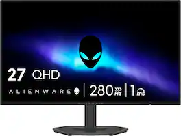 Alienware - 27" QHD 280Hz 1ms FreeSync Premium Gaming Monitor with HDR (HDMI, DisplayPort) - Black