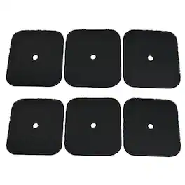 HQRP - 6-Pack Activated Carbon Litter Box Filters for Catit Hooded Pans SmartSift Jumbo - Replaces 50705 - Black