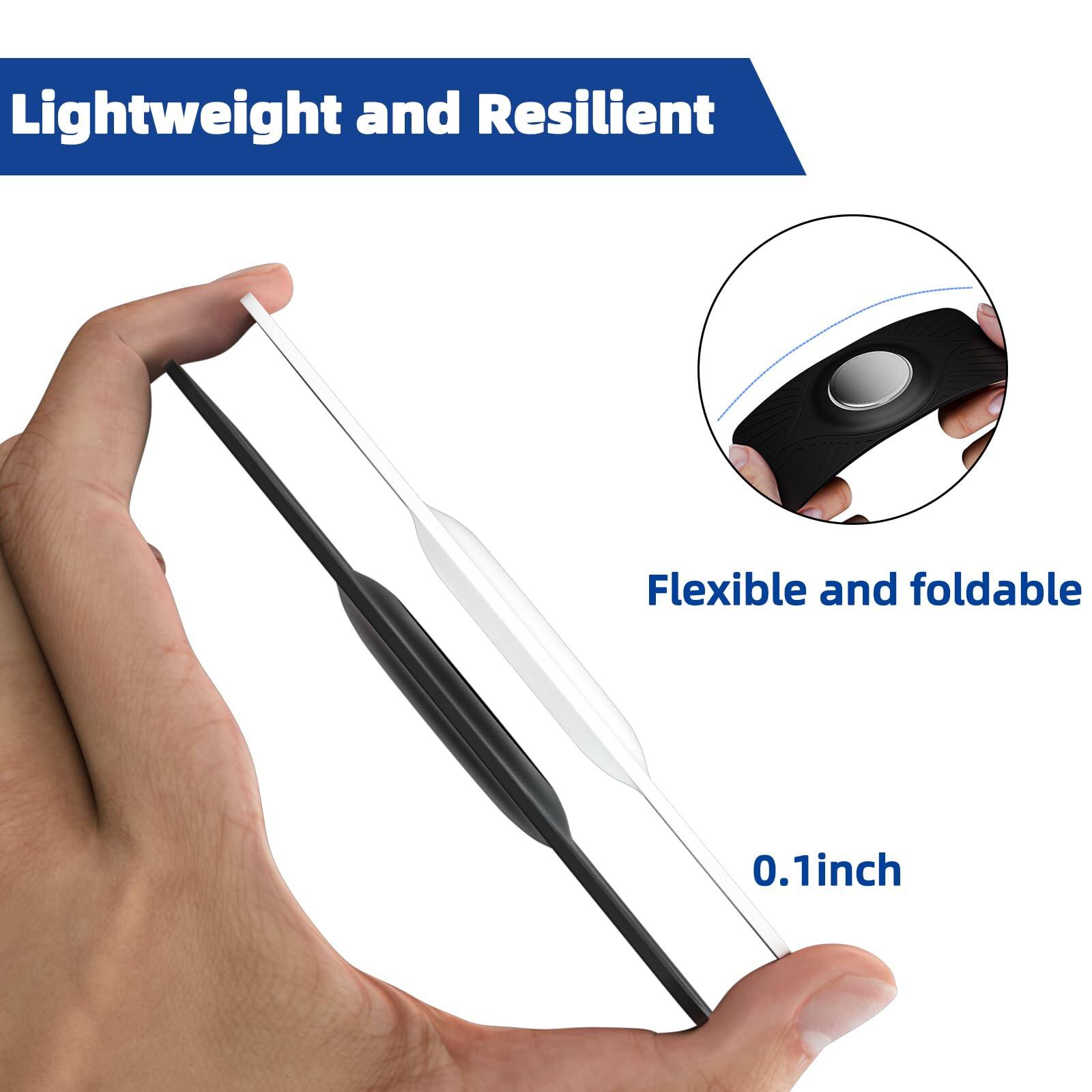 Alt View 2. Jadie Link - Pack Airtag Wallet Holder Slim Card Air Tag Case Handbag Clutch Bag Purse black Ultra-Thin Design airtag card holder - White.