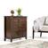 Left Zoom. Simpli Home - Burlington Low Storage Cabinet - Mahogany Brown.