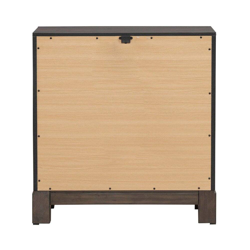 Back. Liberty Furniture Industries - Modern Edge Bedroom Nightstand w/ Charging Station USB-A USB-C - Caffe - Caffe Brown.