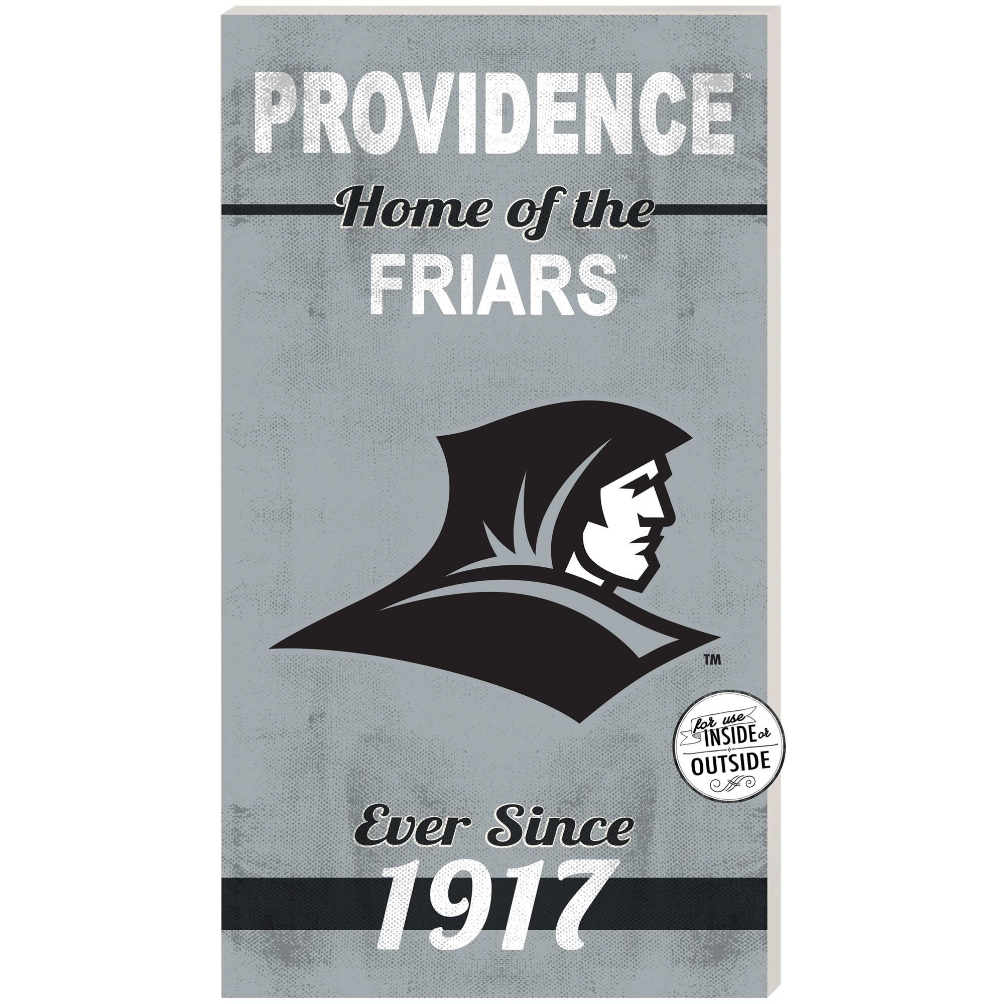 Silver Providence Friars 11'' x 20'' Home Of The Sign